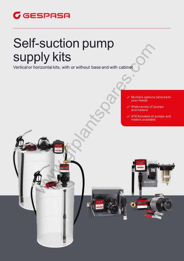 self suction pump supply kits - GF Plant Spares